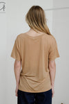 BASERANGE Classic Bamboo Fiber Bamboo Cotton Loose T-shirt Series Collection Round Neck Bottoming Shirt France BAS-TOLO-BL-000-AURAL